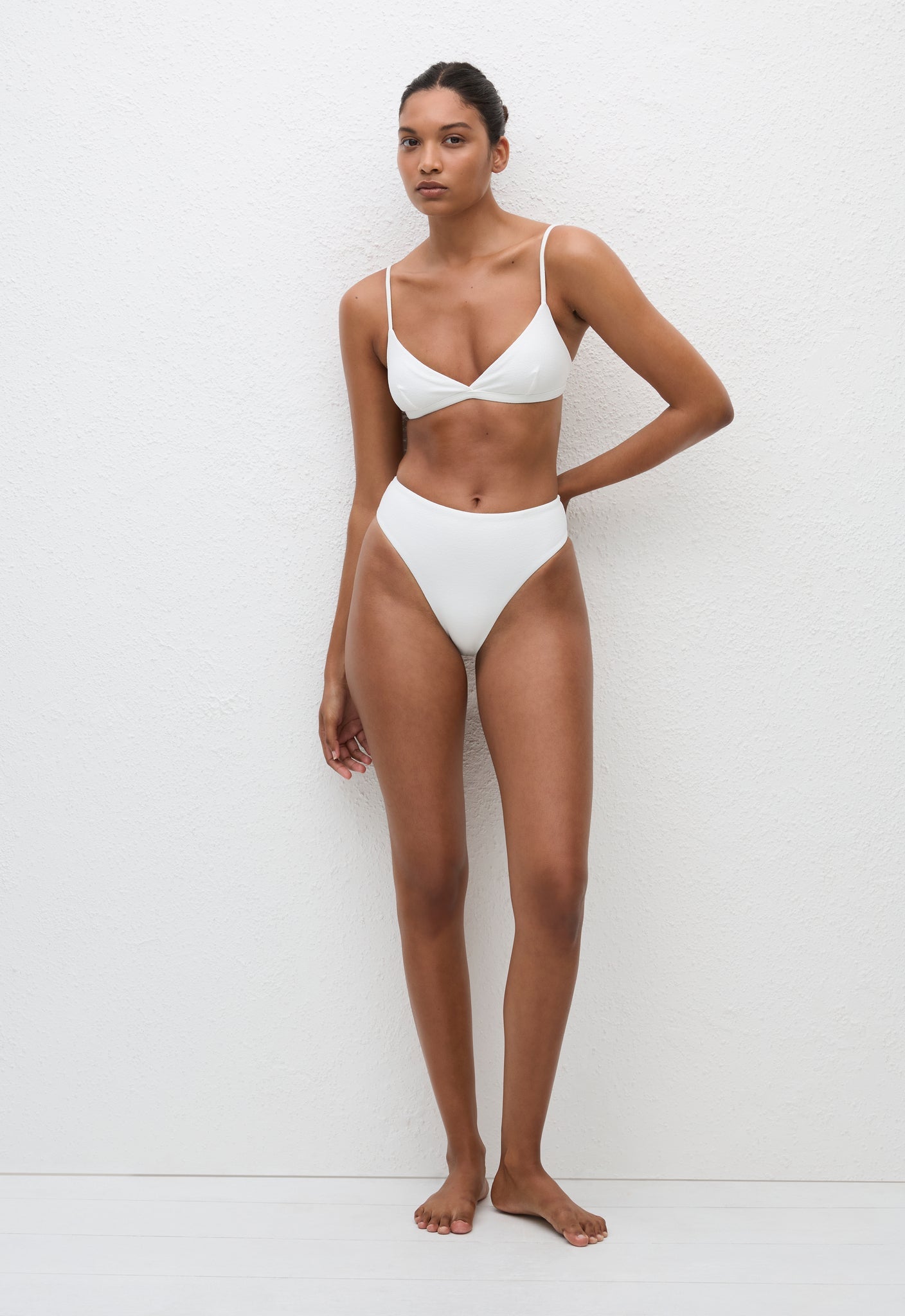 Nineties High Waist Brief - Chalk Crinkle - Matteau
