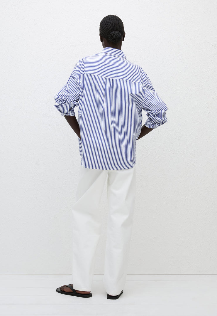Classic Stripe Shirt - Cobalt Stripe - Matteau
