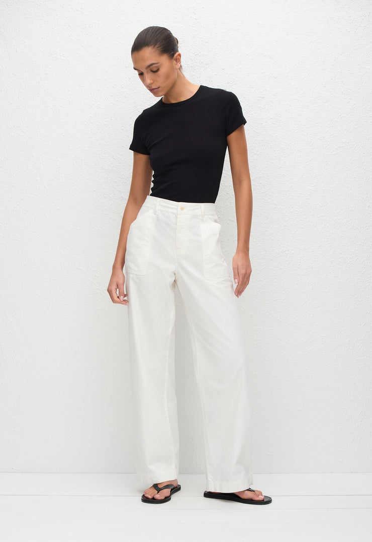 Straight Leg Cargo Pant - Chalk - Matteau