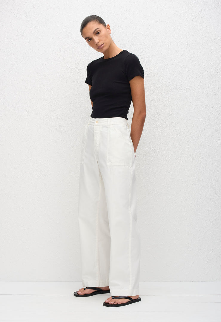 Straight Leg Cargo Pant - Chalk - Matteau