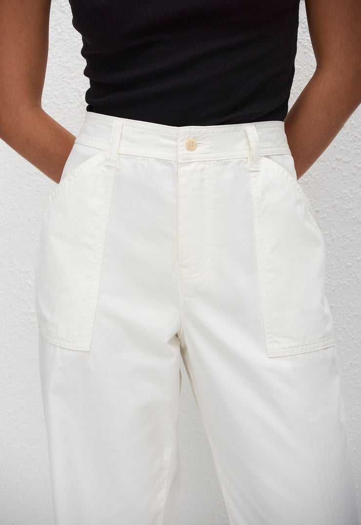 Straight Leg Cargo Pant - Chalk - Matteau