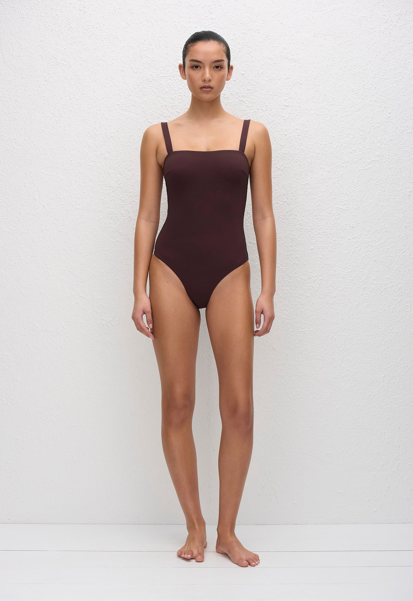 Square Maillot - Aubergine Crinkle - Matteau