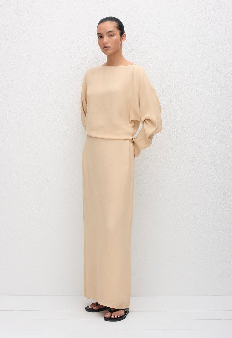 Straight Midi Skirt - Flax - Matteau