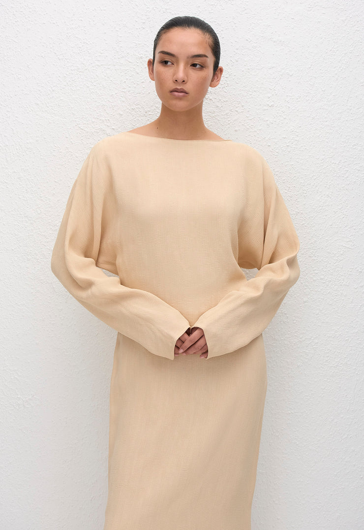 Straight Midi Skirt - Flax - Matteau