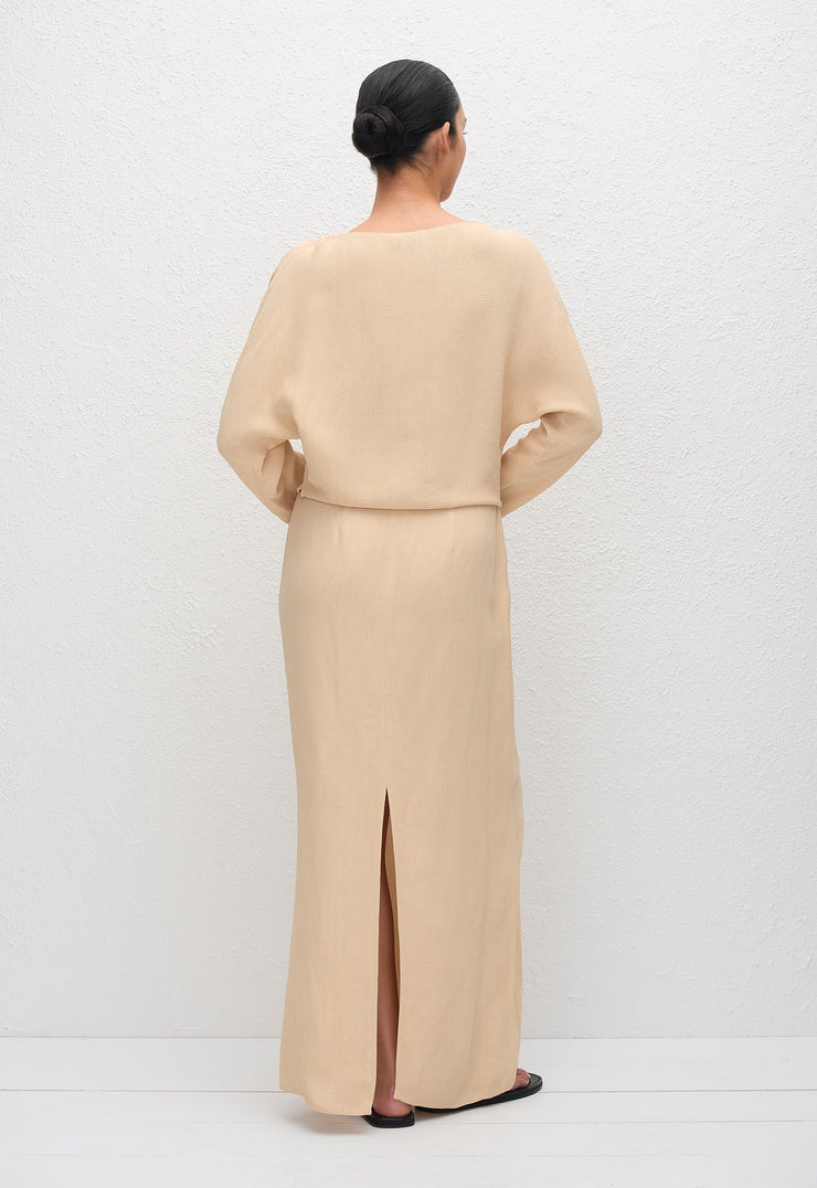 Straight Midi Skirt - Flax - Matteau