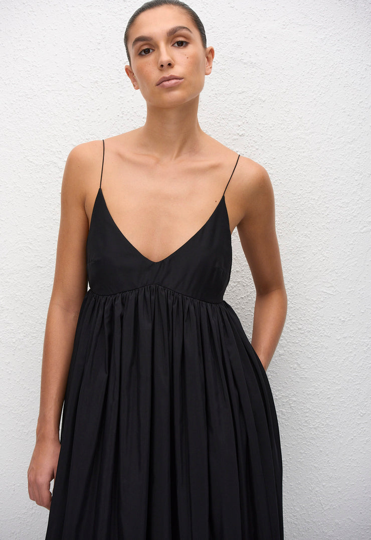 Voluminous Bralette Dress - Black - Matteau