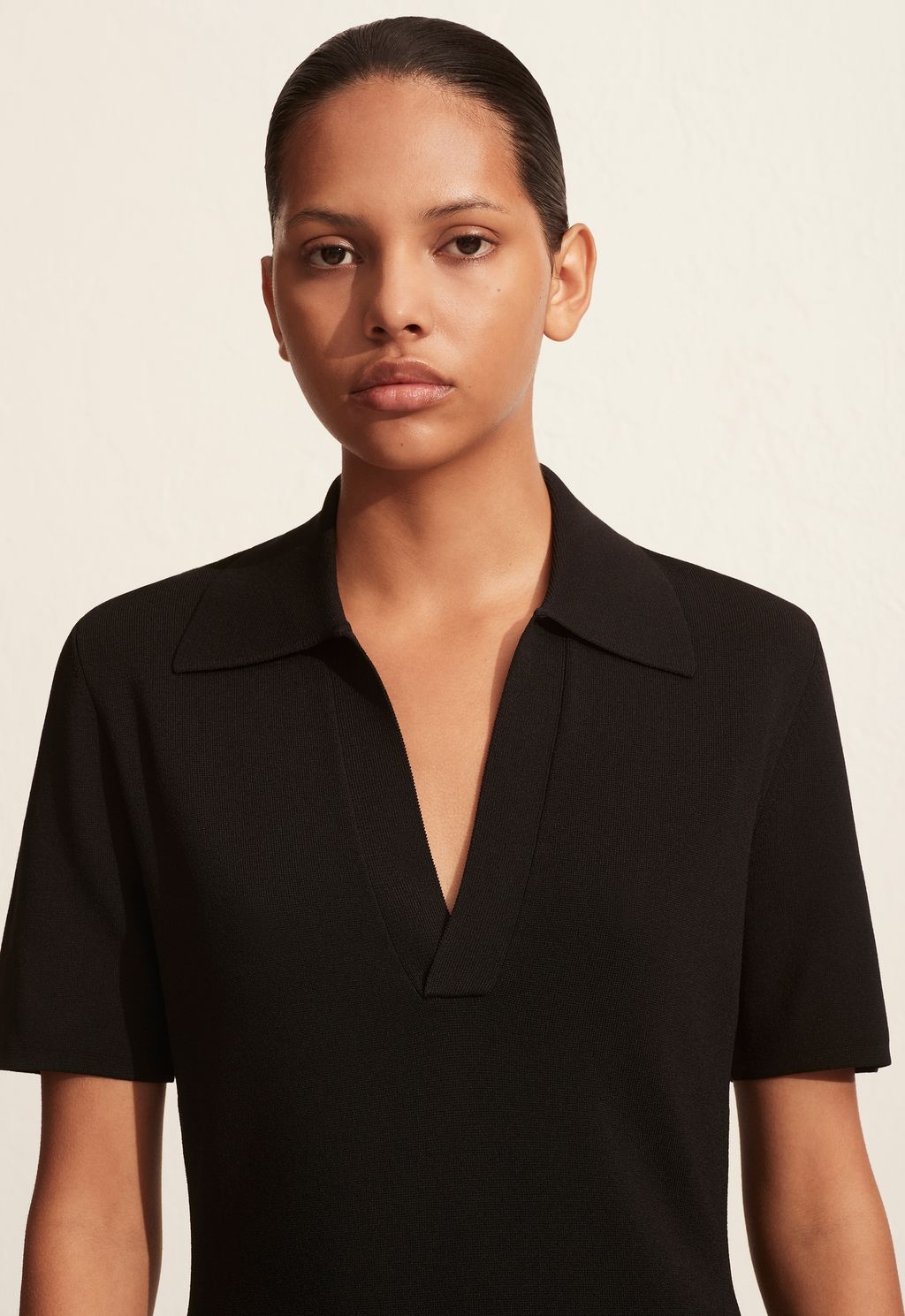 Polo Knit Dress - Black - Matteau