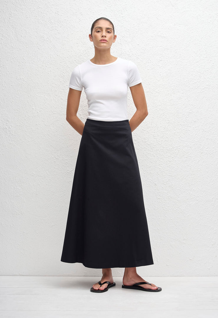 A-Line Skirt - Black - Matteau