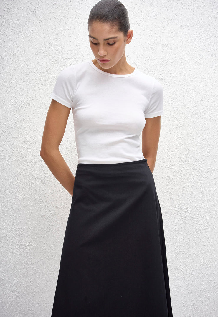 A-Line Skirt - Black - Matteau