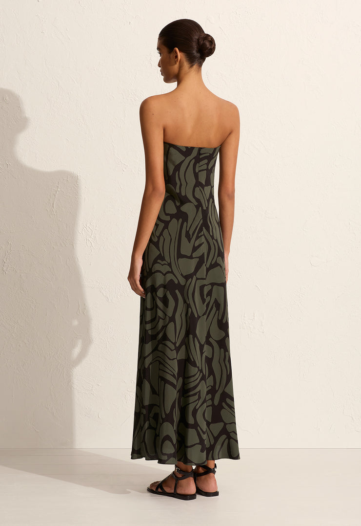 Bias Column Dress - Pebble - Matteau