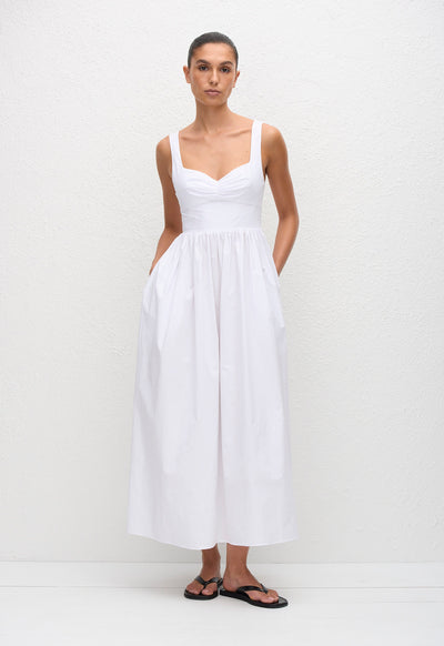 Bralette Midi Dress - White - Matteau