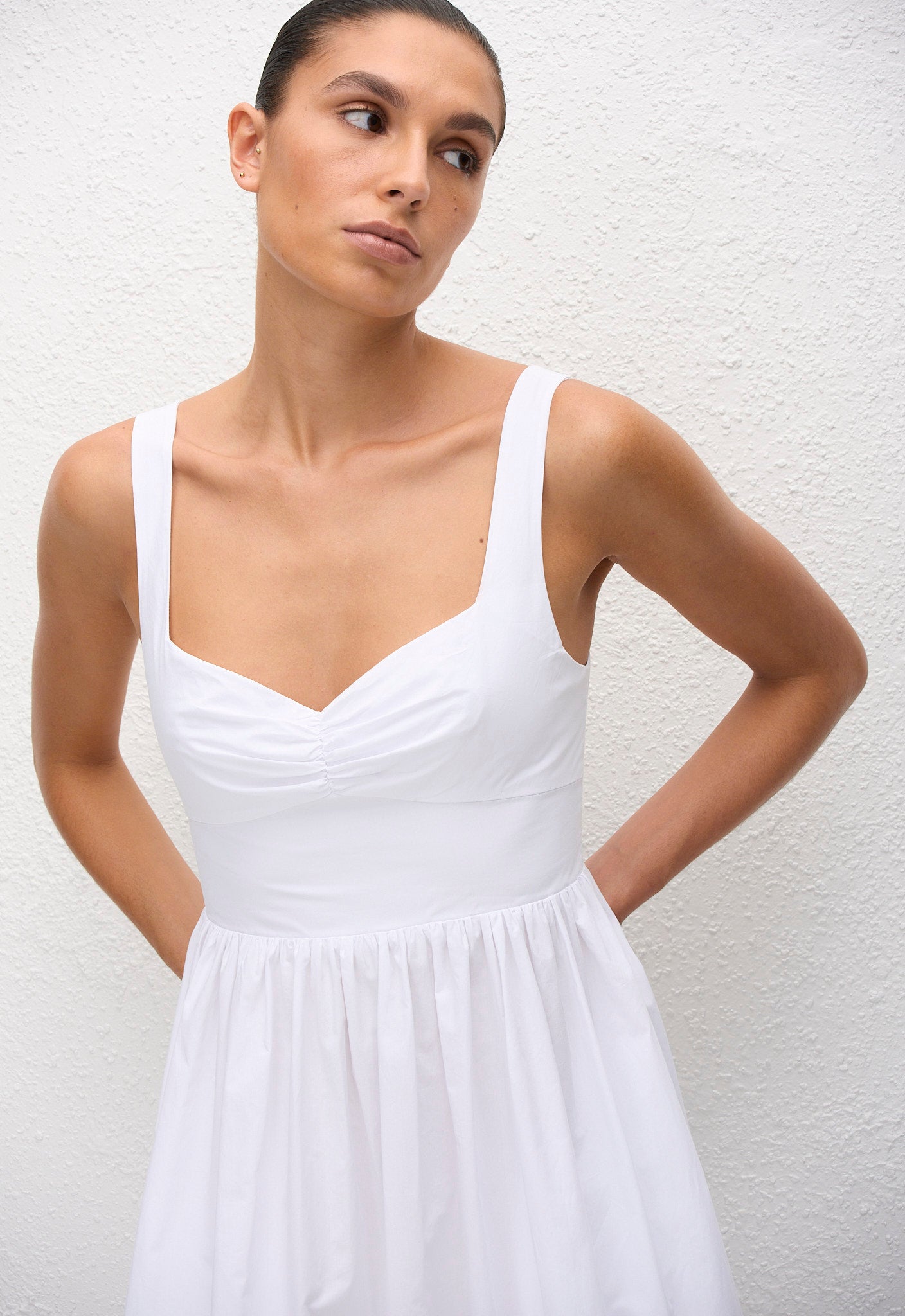 Bralette Midi Dress - White - Matteau
