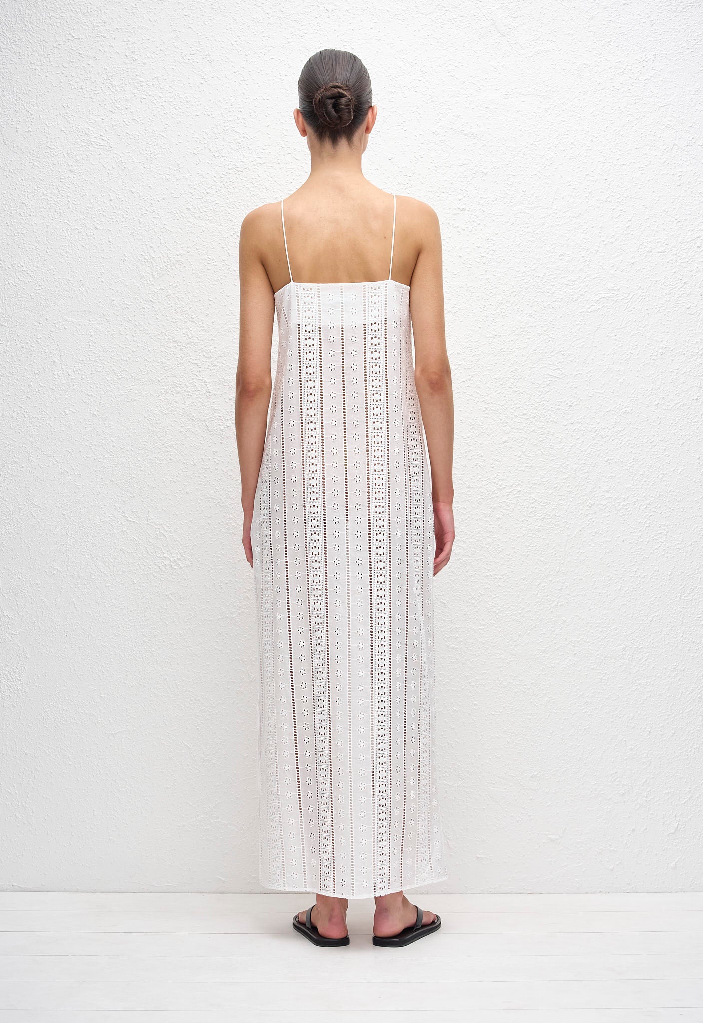 Broderie Shift Dress - White - Matteau