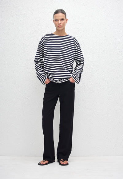 Breton Stripe Tee - French Navy - Matteau