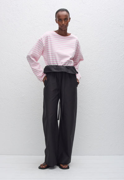 Breton Stripe Tee - Rose/White - Matteau