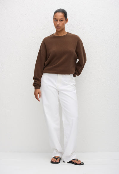 Cashmere Crew Sweater - Chestnut - Matteau