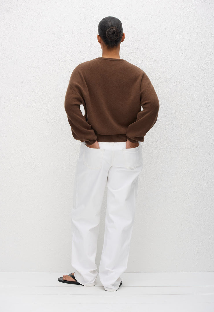 Cashmere Crew Sweater - Chestnut - Matteau