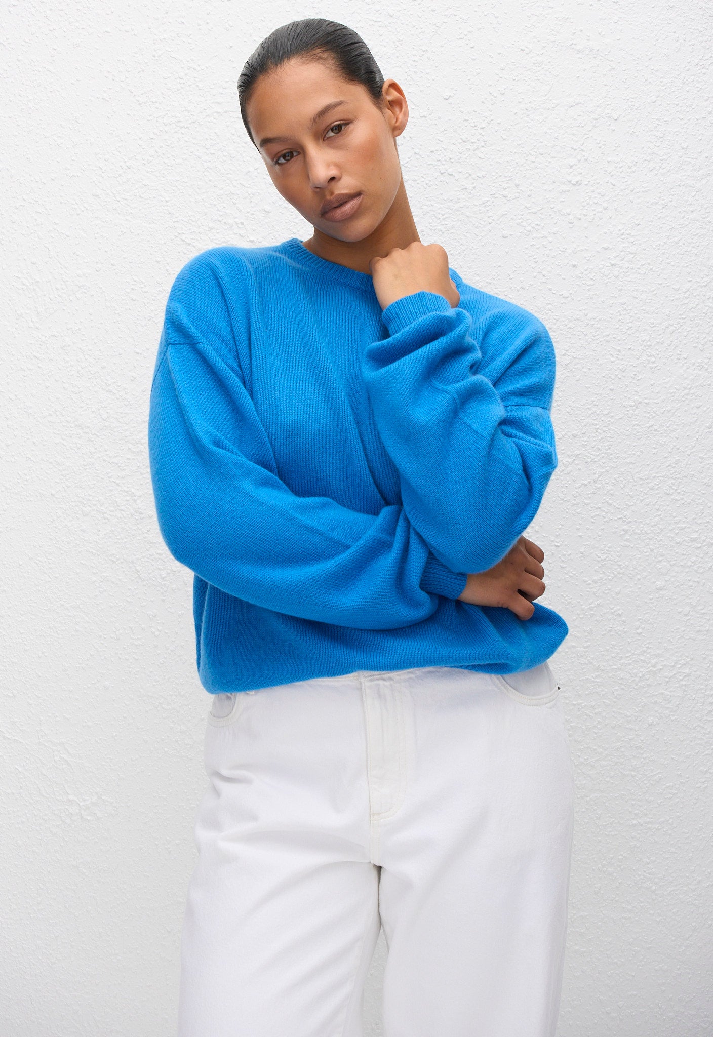Cashmere Crew Sweater - Cornflower - Matteau