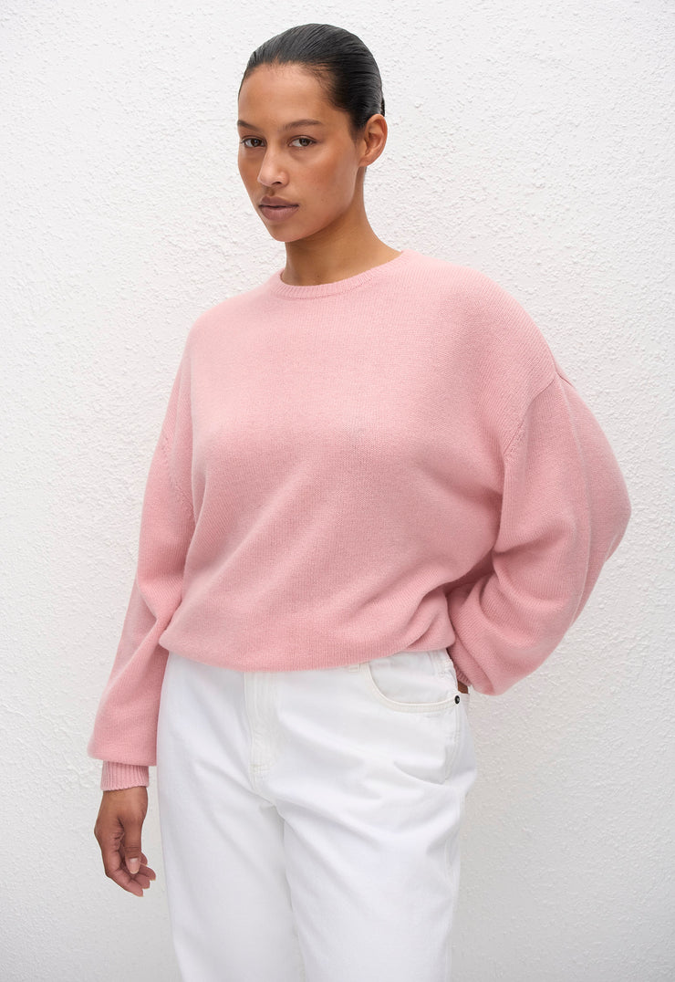 Cashmere Crew Sweater - Sorbet - Matteau