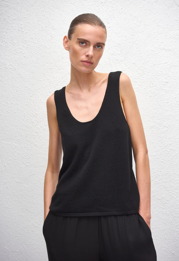 Cashmere Tank - Black - Matteau