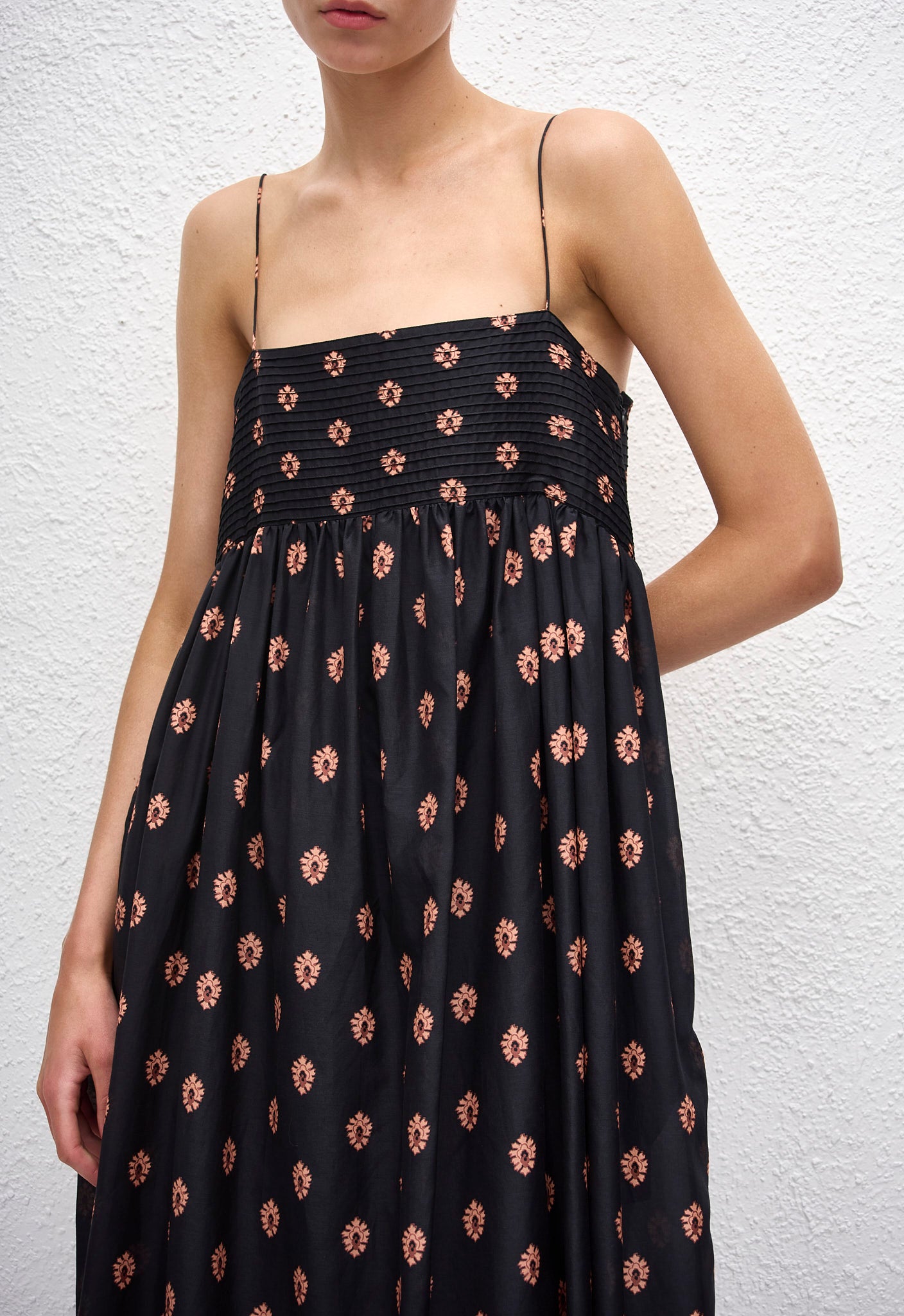 Empire Pintuck Bodice Dress - Vida - Matteau