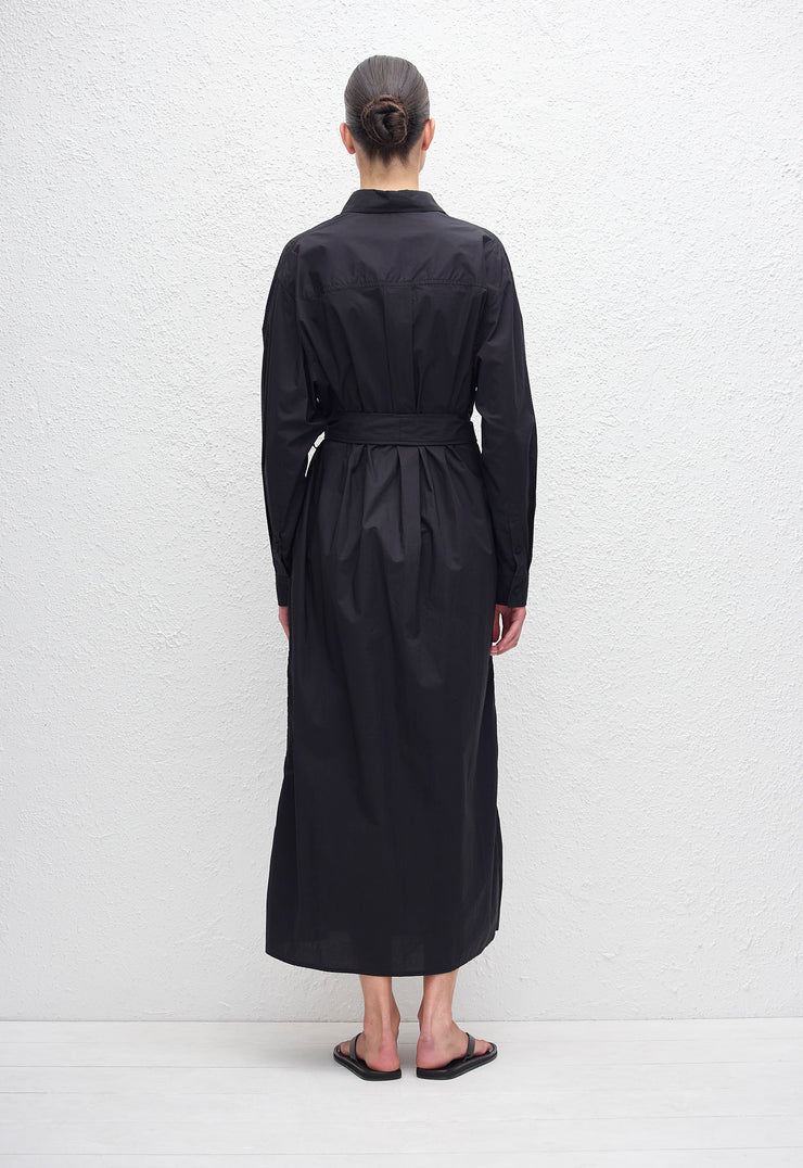 Everyday Shirt Dress - Black - Matteau
