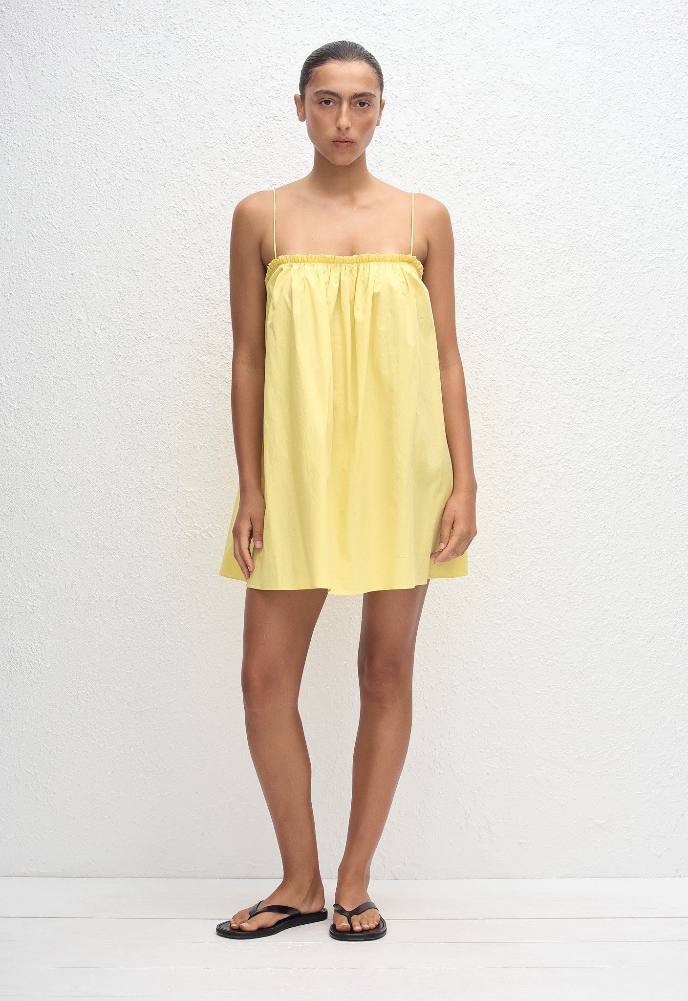 Frill Cami Mini Dress - Limoncello - Matteau
