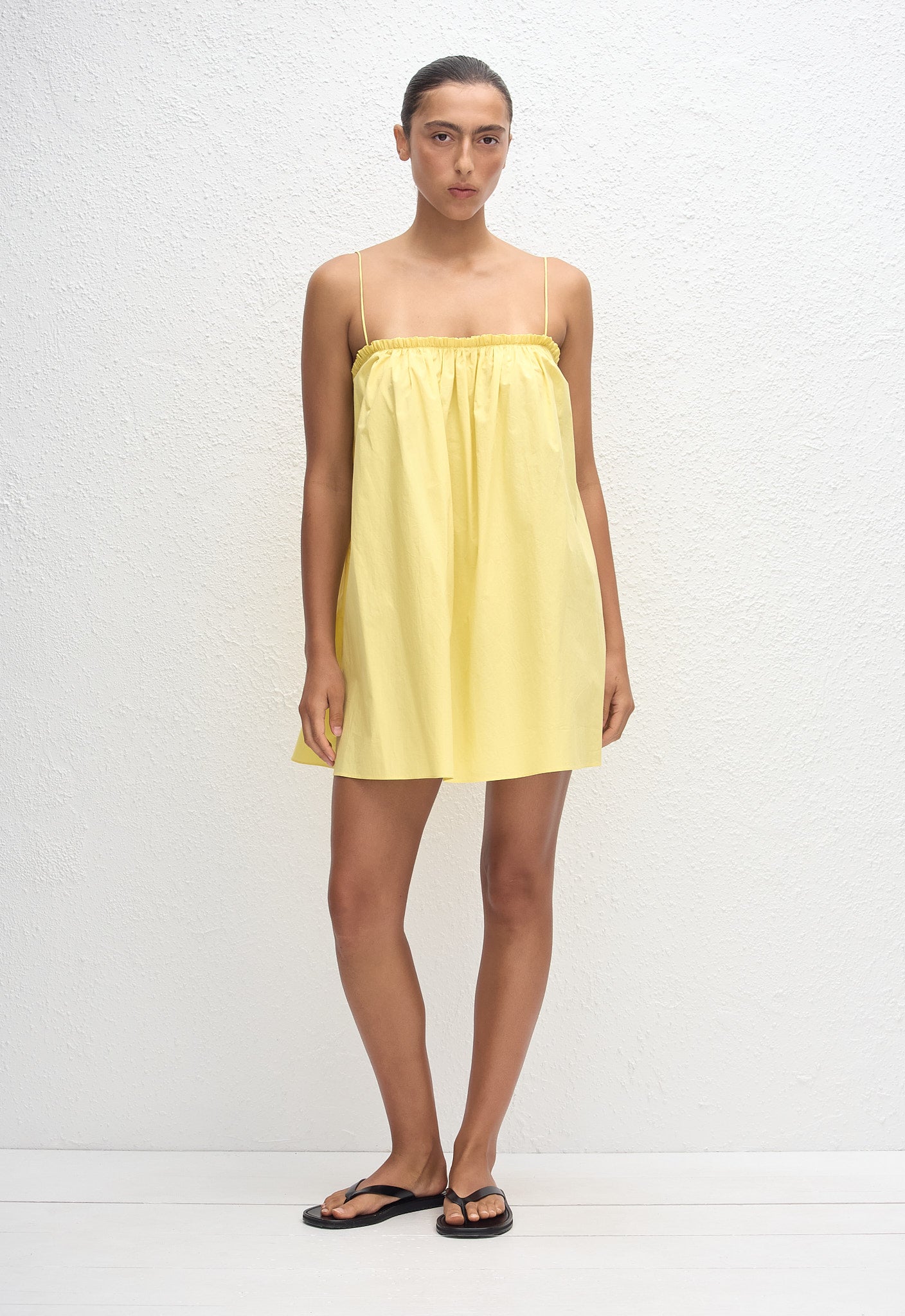 Frill Cami Mini Dress - Limoncello - Matteau