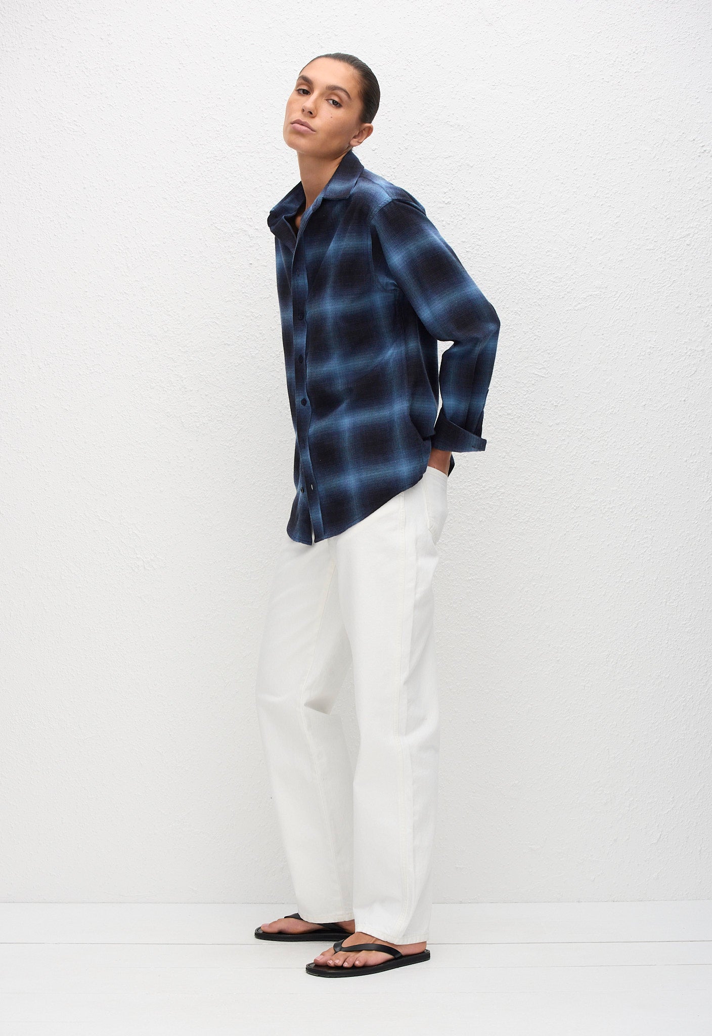 Flannel Shirt - Midnight Check - Matteau