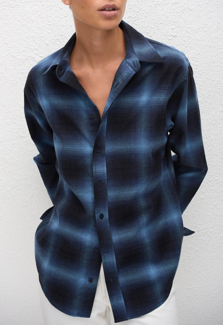 Flannel Shirt - Midnight Check - Matteau