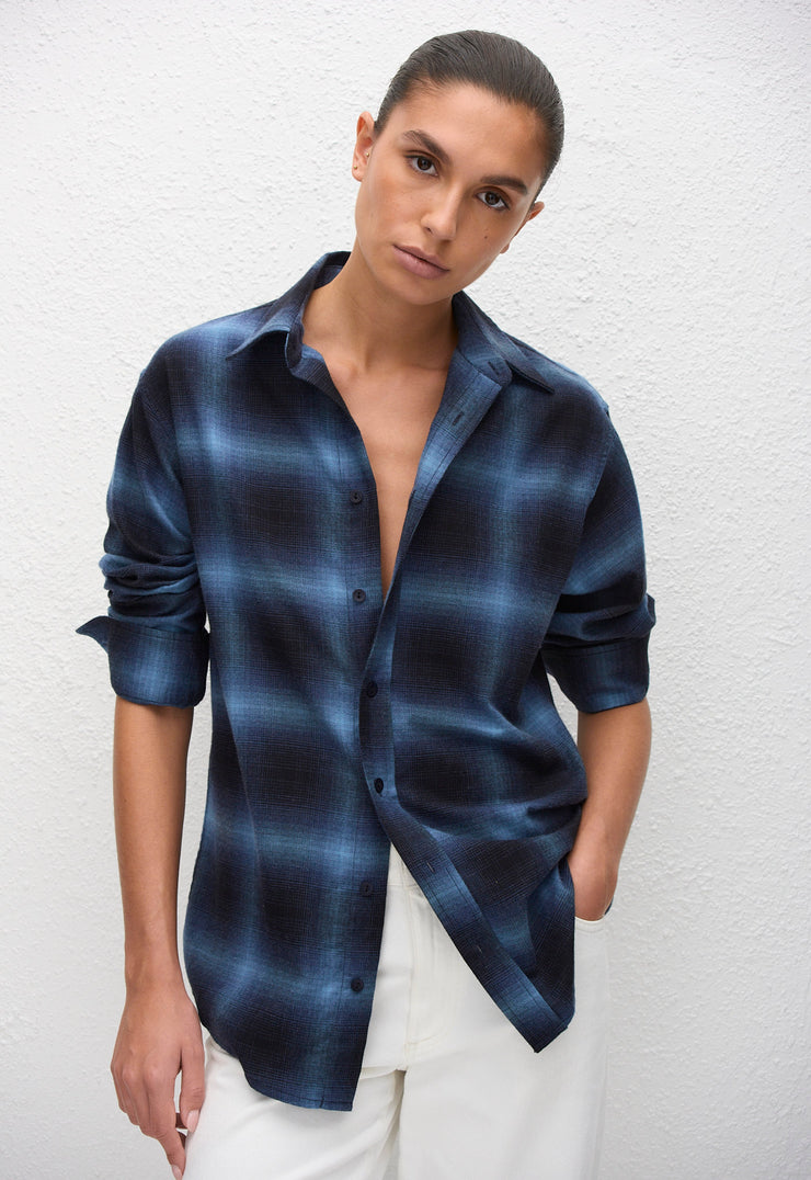 Flannel Shirt - Midnight Check - Matteau