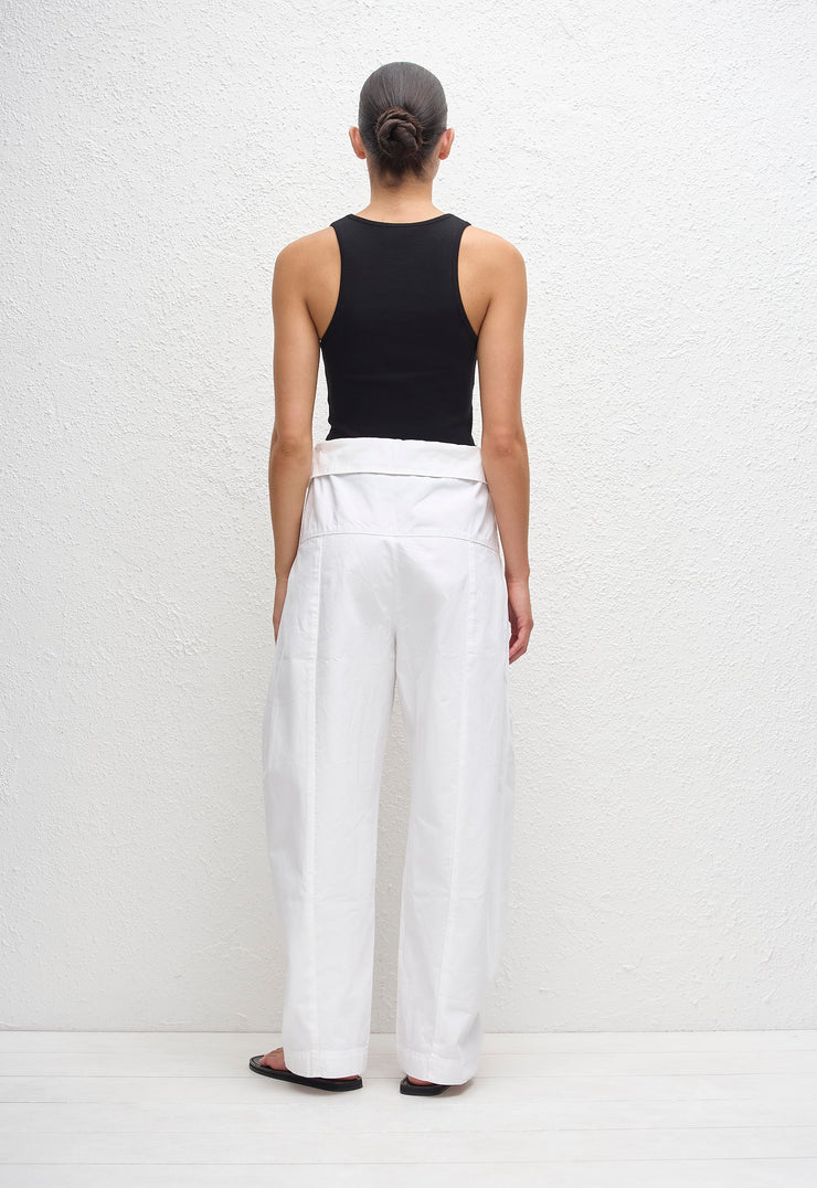 Fisherman Drawcord Pant - White - Matteau