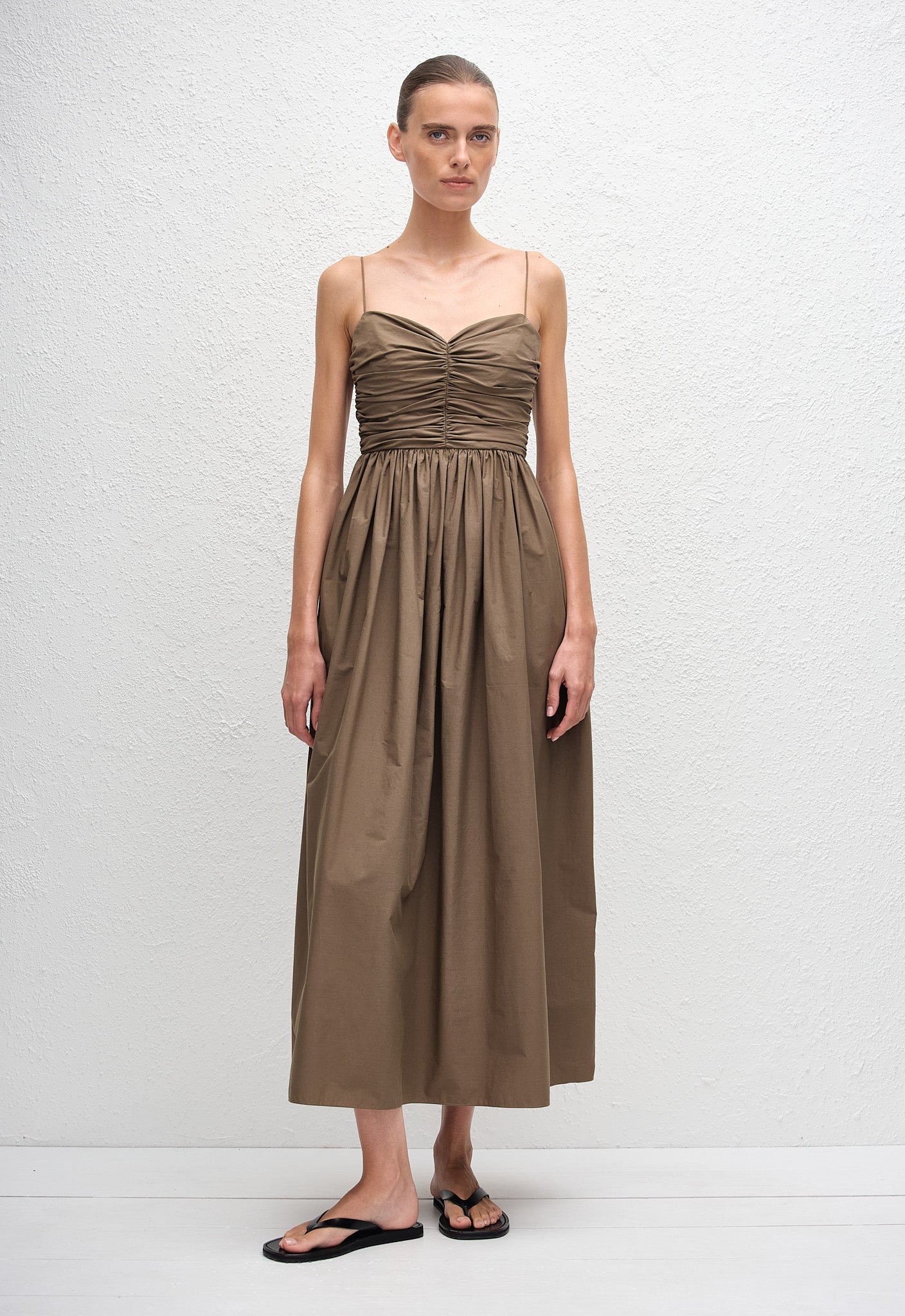 Gathered Bodice Dress - Birch - Matteau