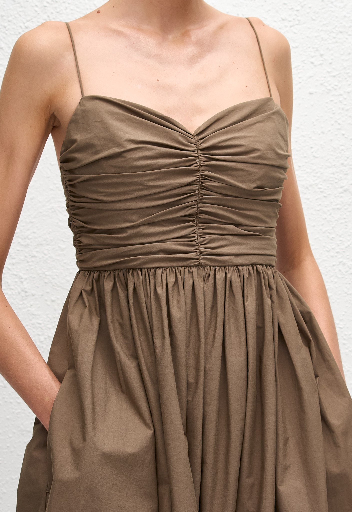 Gathered Bodice Dress - Birch - Matteau