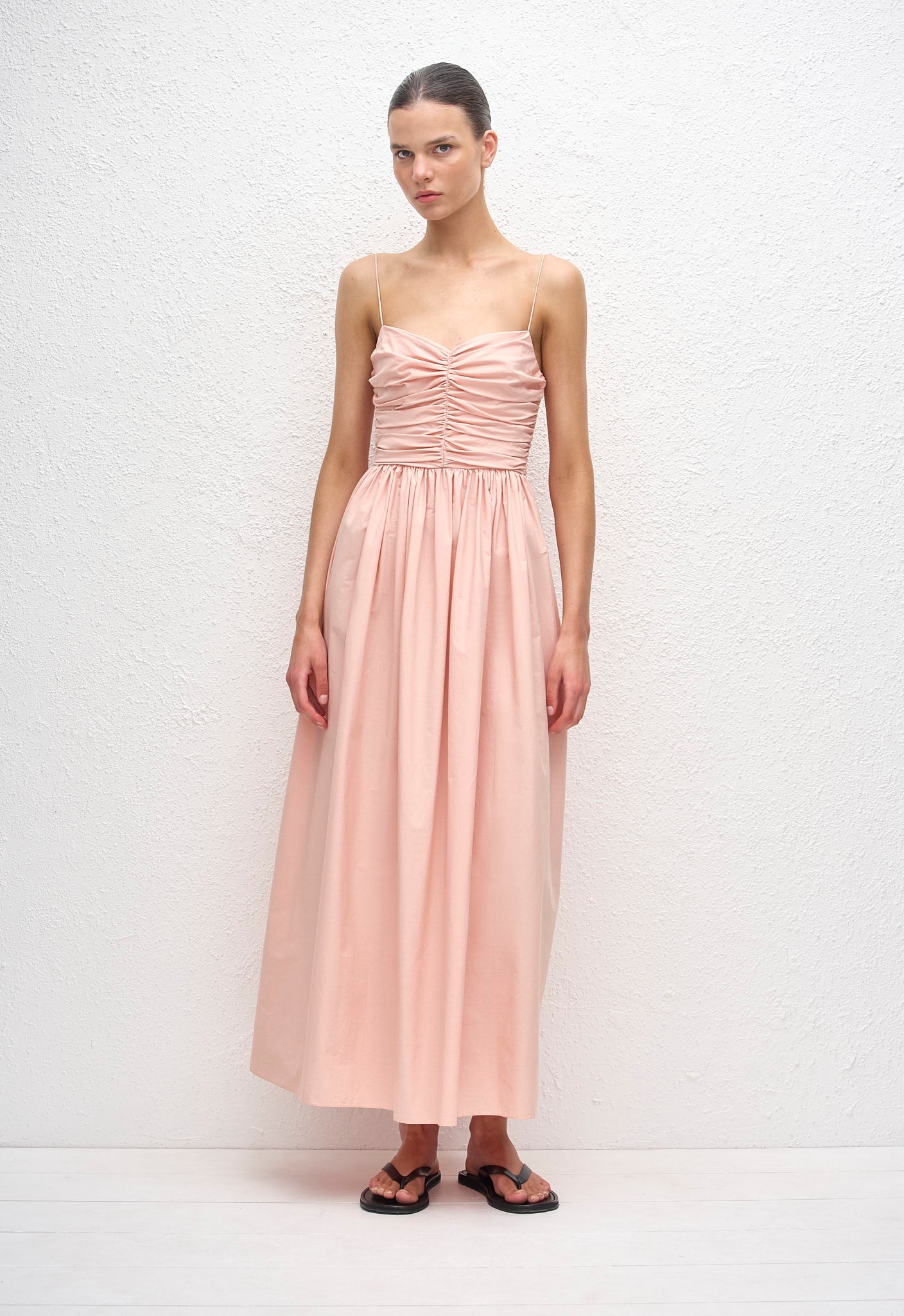 Gathered Bodice Dress - Blush - Matteau