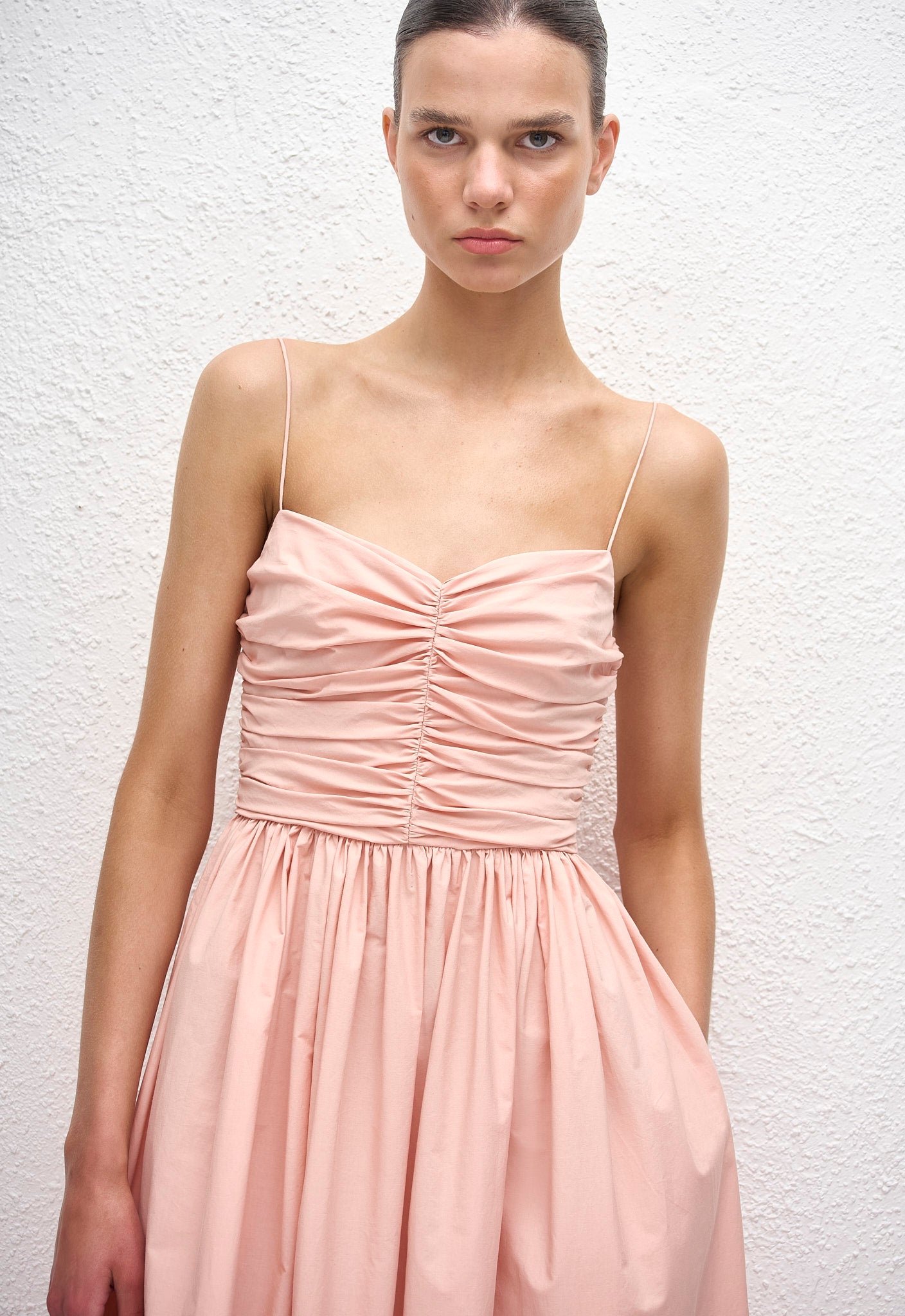 Gathered Bodice Dress - Blush - Matteau