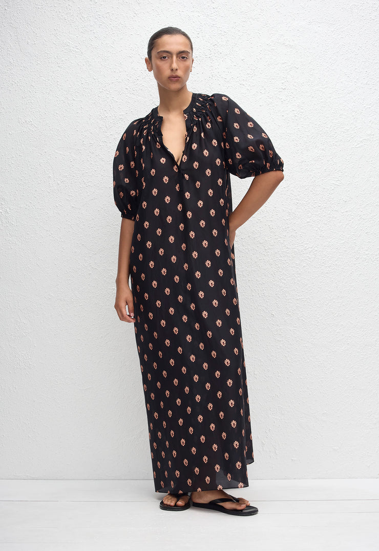 Gathered Yoke Popover Dress - Vida - Matteau