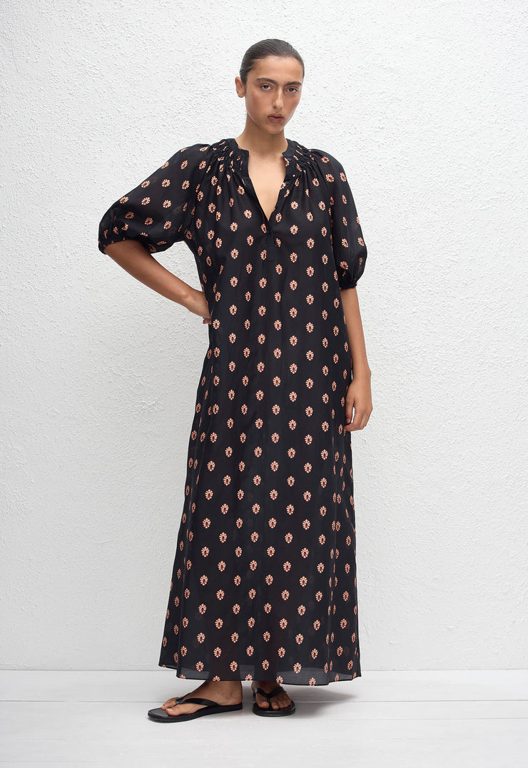 Gathered Yoke Popover Dress - Vida - Matteau