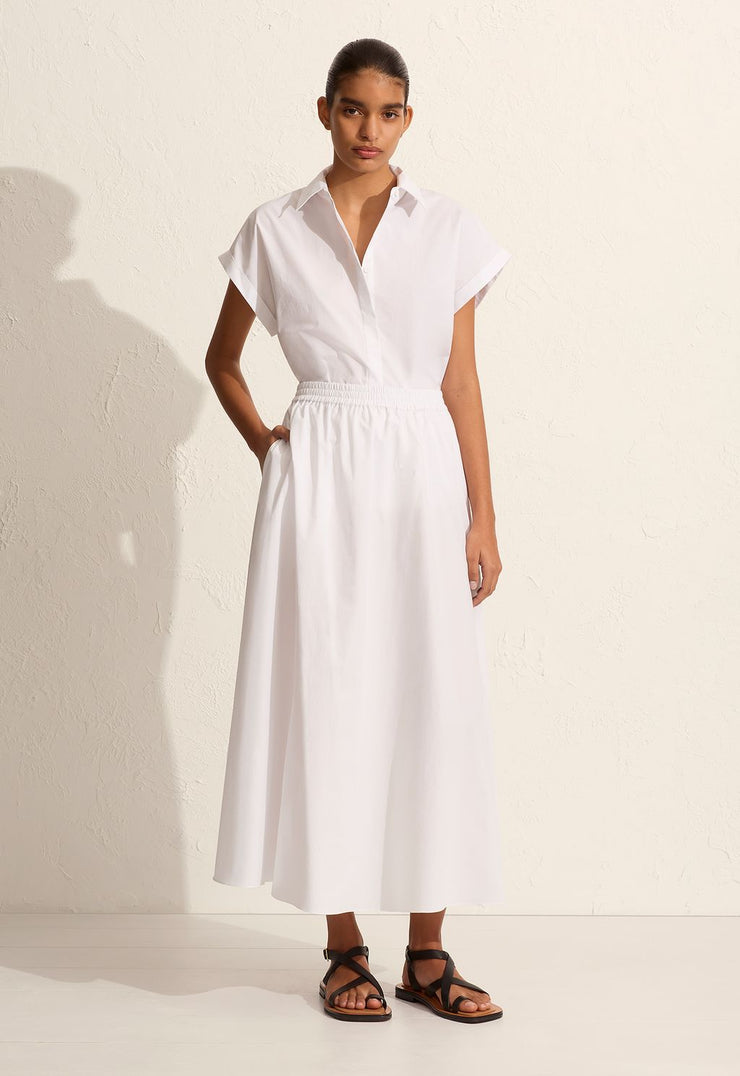 Relaxed Everyday Skirt - White - Matteau