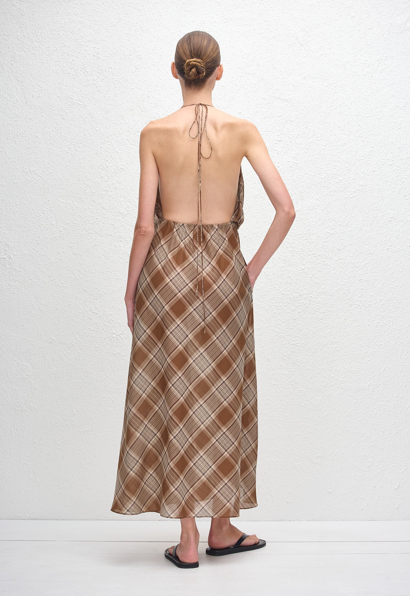 Layered Halter Midi Dress
