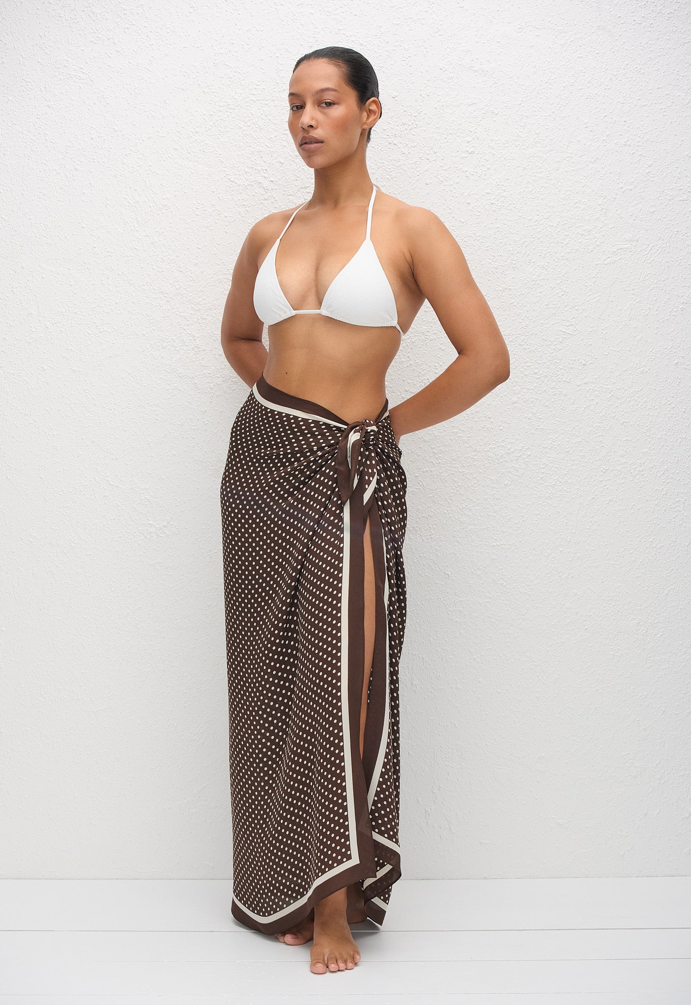 Silk Sarong - Polka Dot (Chocolate) - Matteau