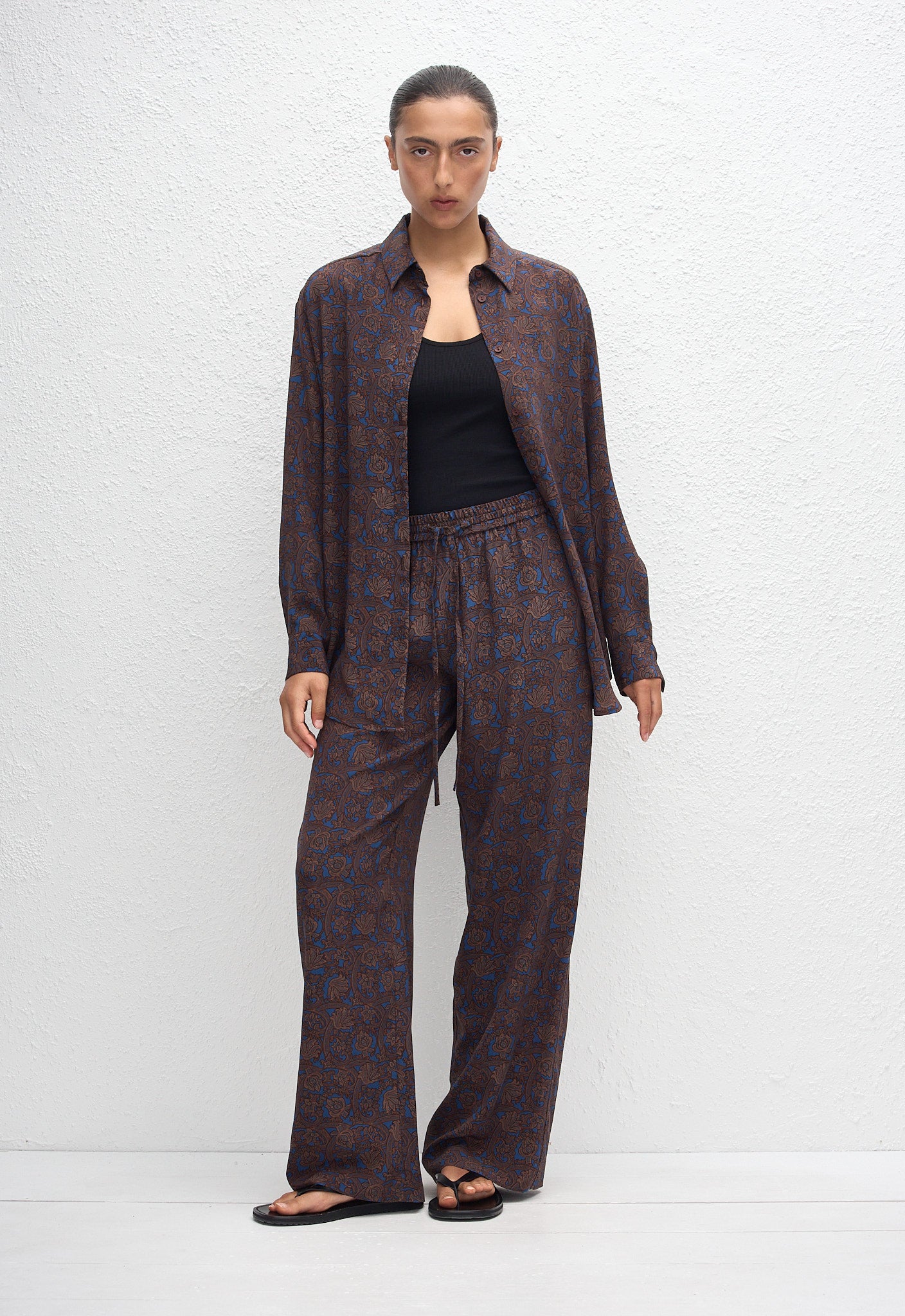 Long Sleeve Silk Shirt - Marrakesh - Matteau