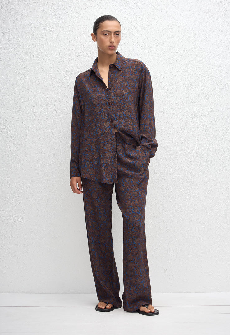 Long Sleeve Silk Shirt - Marrakesh - Matteau