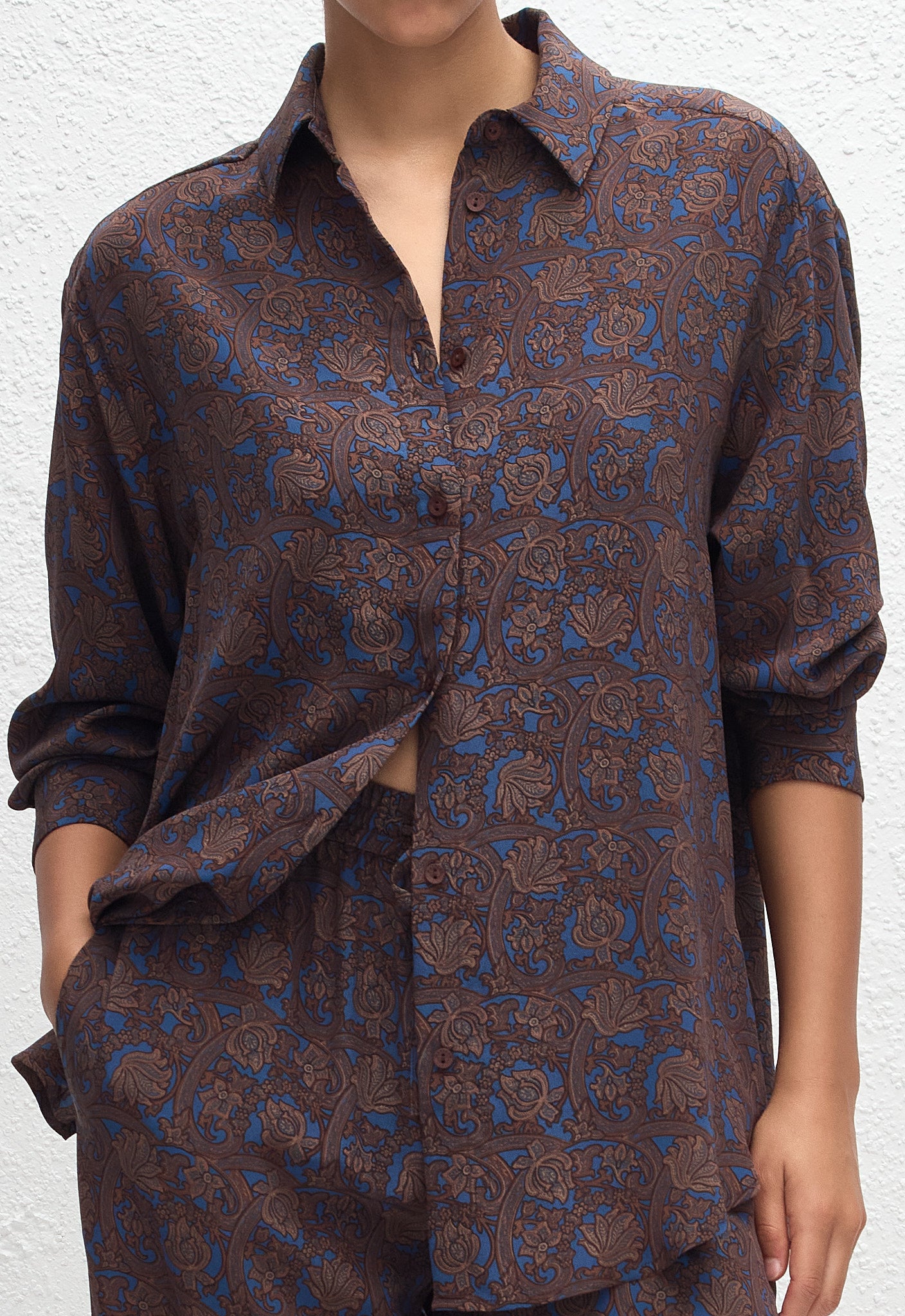 Long Sleeve Silk Shirt - Marrakesh - Matteau