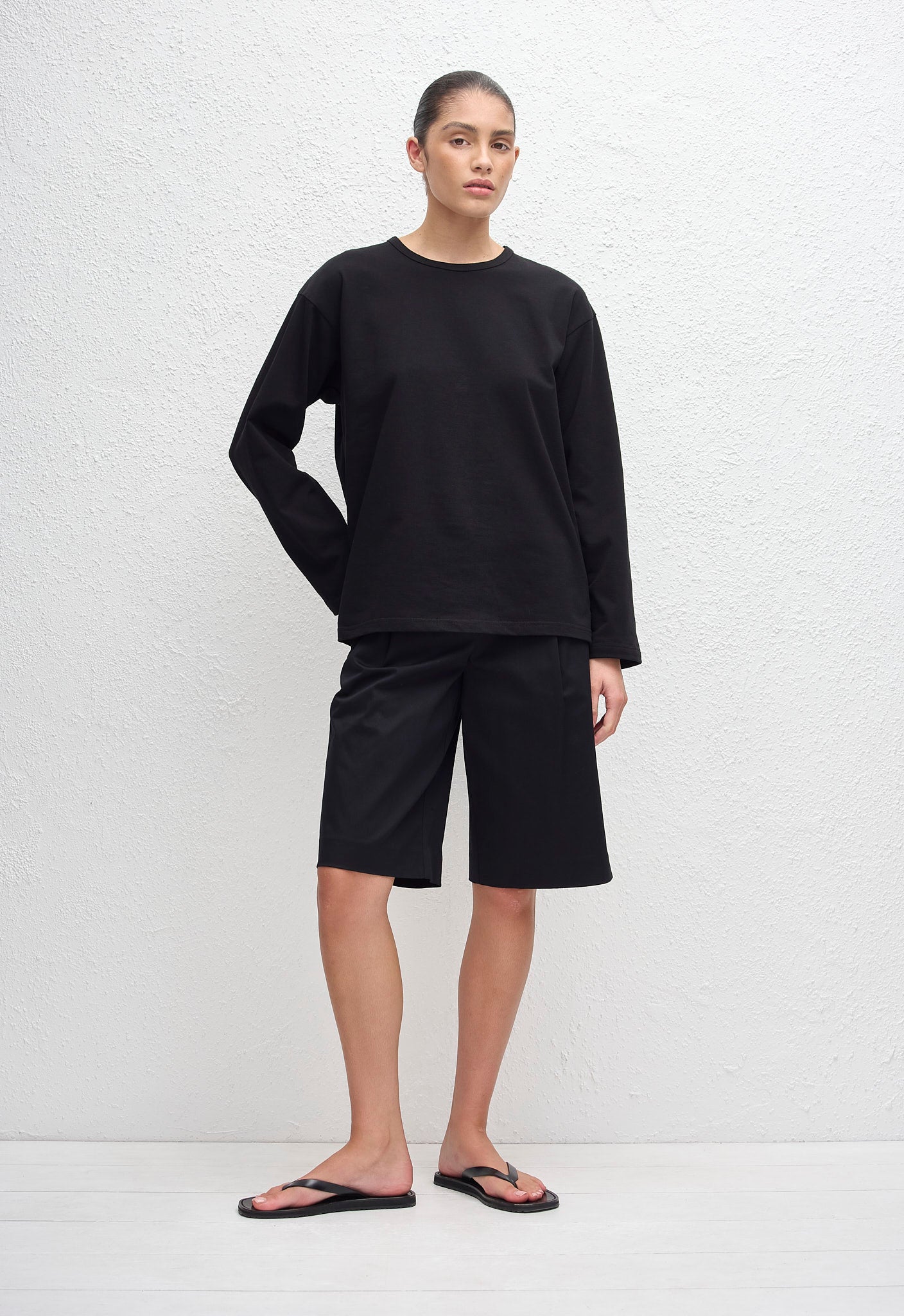 Long Sleeve Tee - Black - Matteau