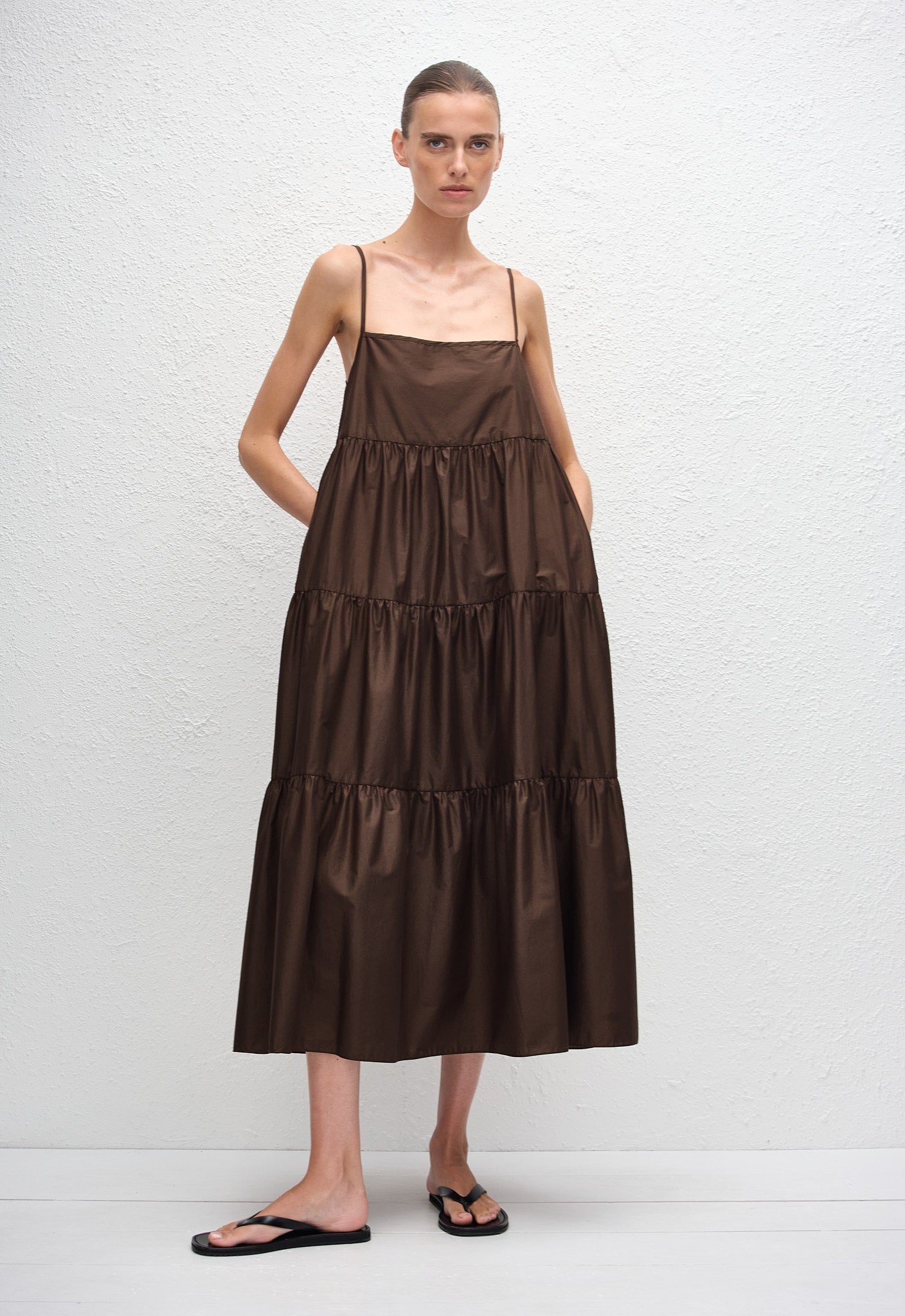 Tiered Sundress - Chocolate - Matteau