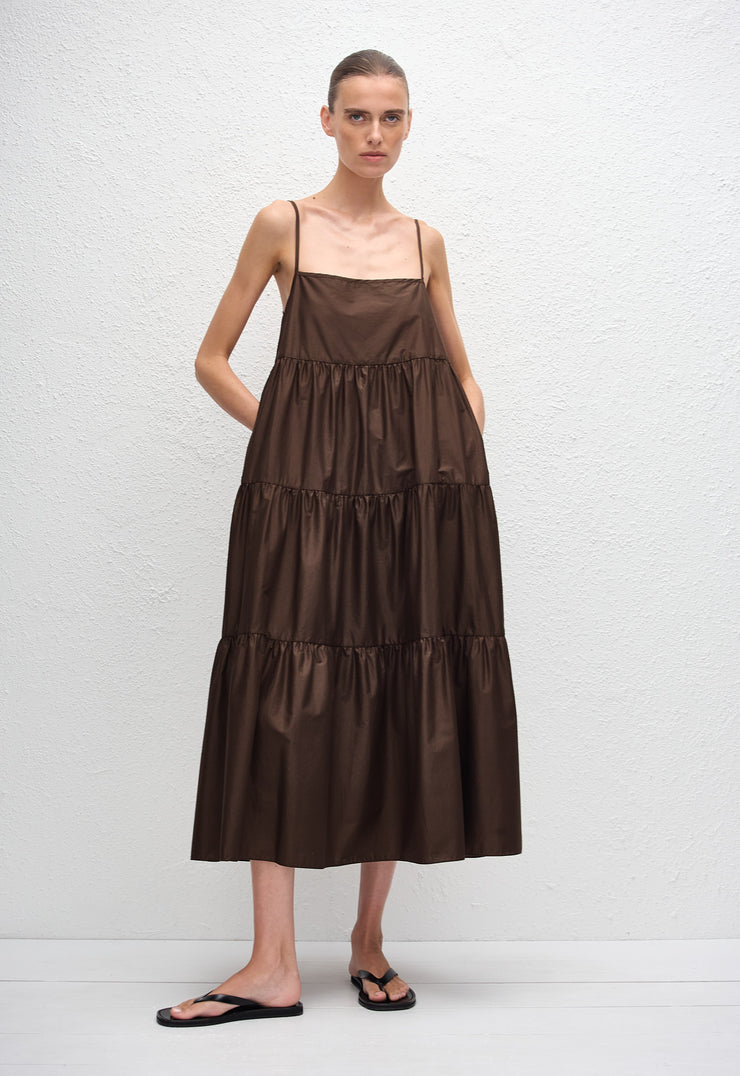 Tiered Sundress - Chocolate - Matteau