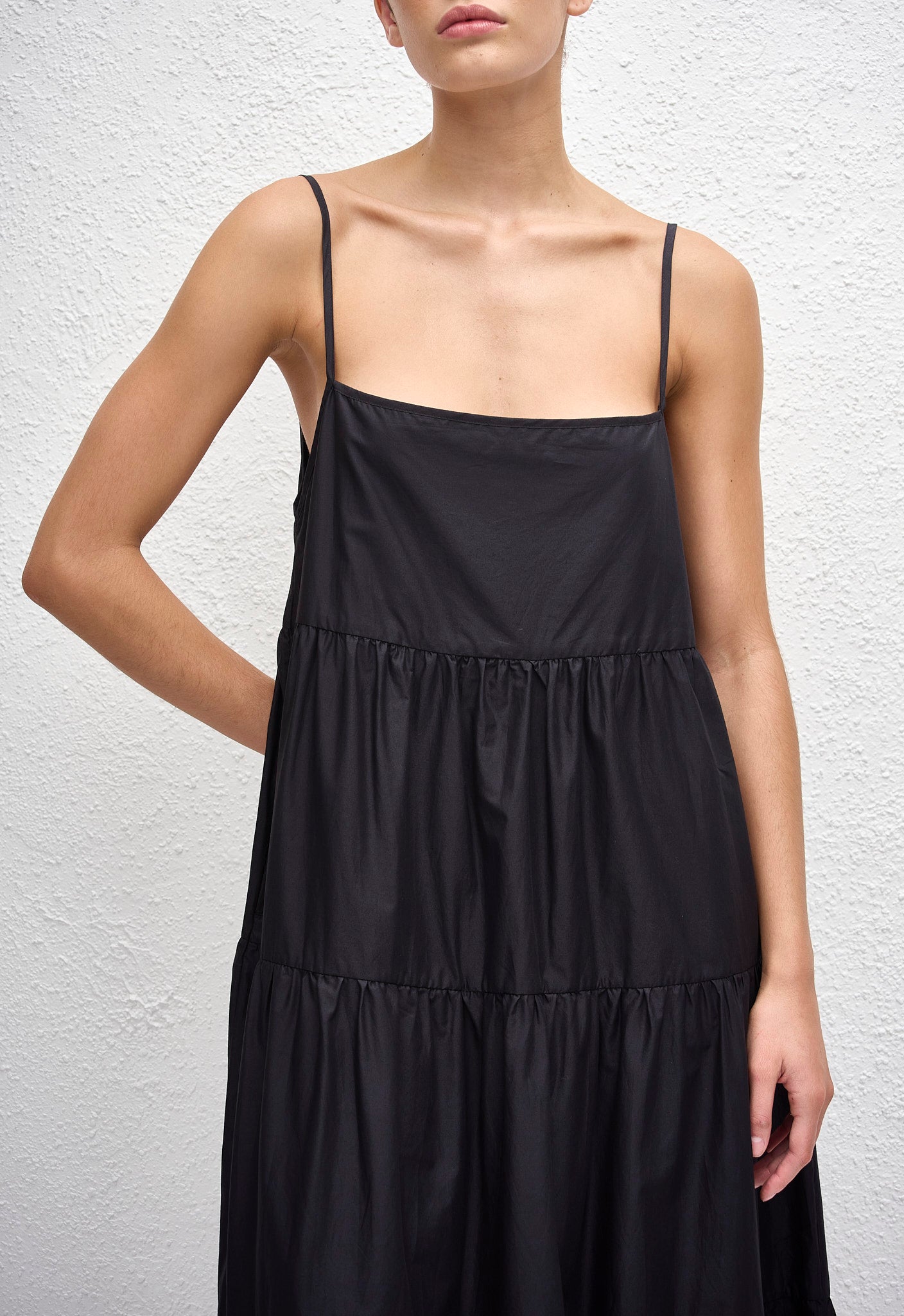 Tiered Sundress - Black - Matteau