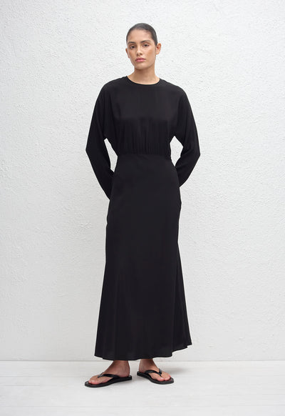 Magyar Bias Slip Dress - Black - Matteau
