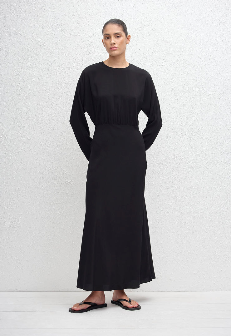 Magyar Bias Slip Dress - Black - Matteau
